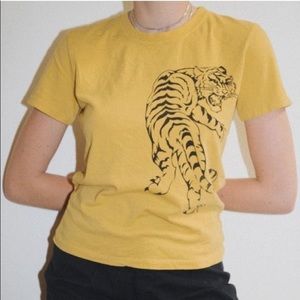 Brandy Melville Mustard Tiger Tee